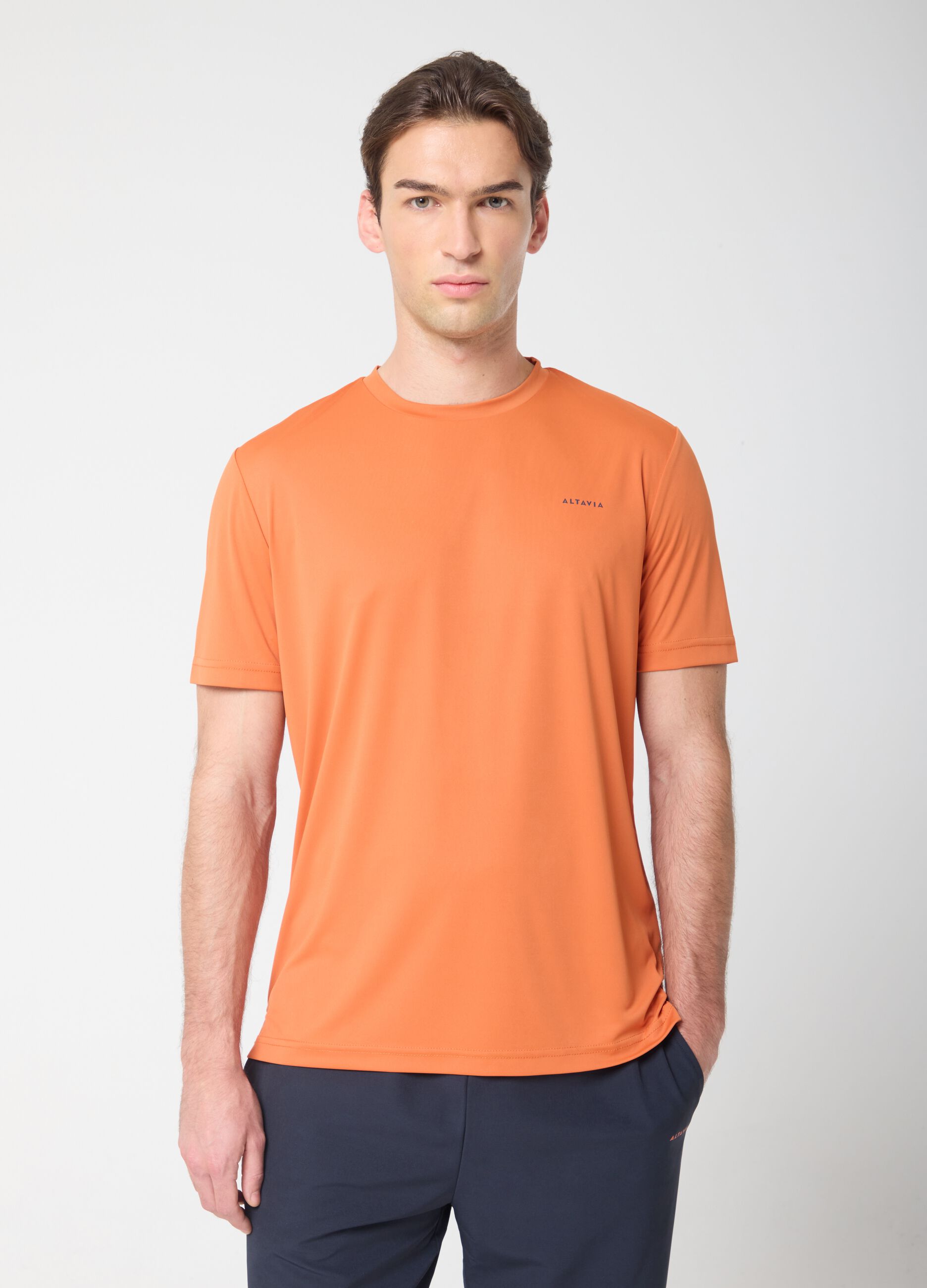 Technical Fabric T-shirt with Contrast Trims ALTAVIA COURT