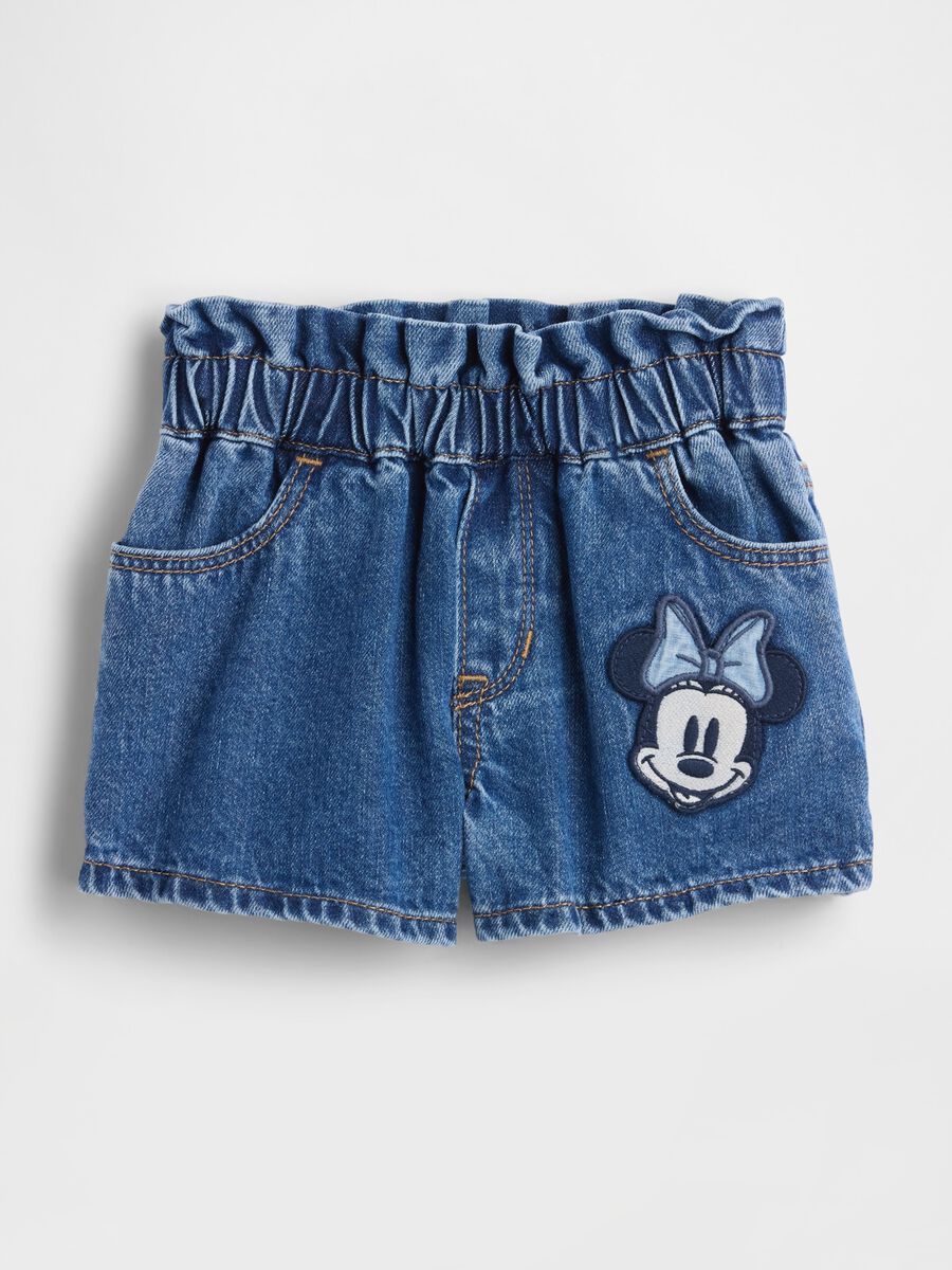 Shorts in denim in puro cotone_0