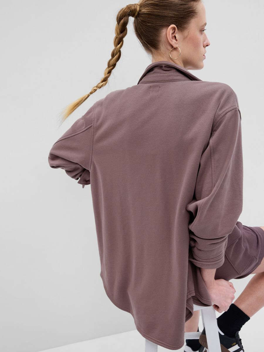 Shacket oversize in felpa con tasche_1