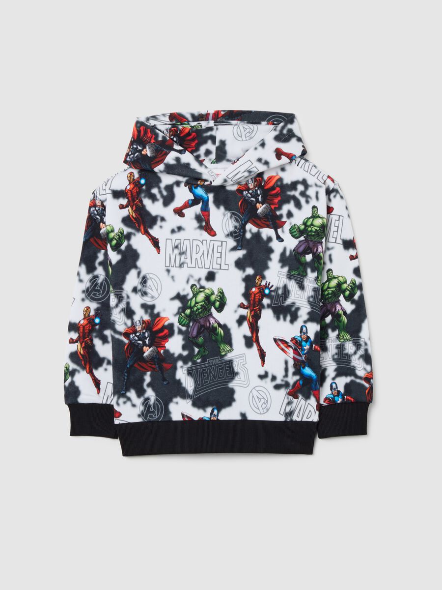 Oversized multicolour cotton blend kids' hoodie_0