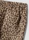 Brown animal print cotton & lyocell blend trousers for baby girl_2