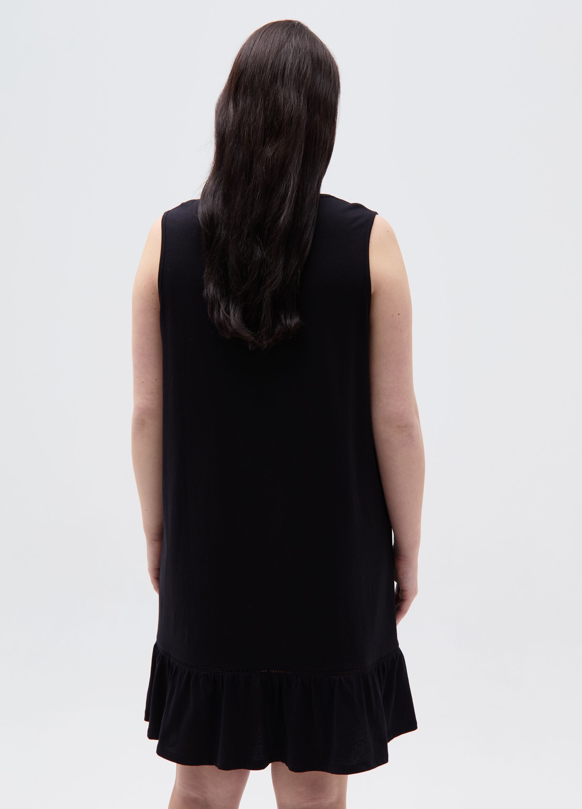 Essential Curvy short dress with flounce