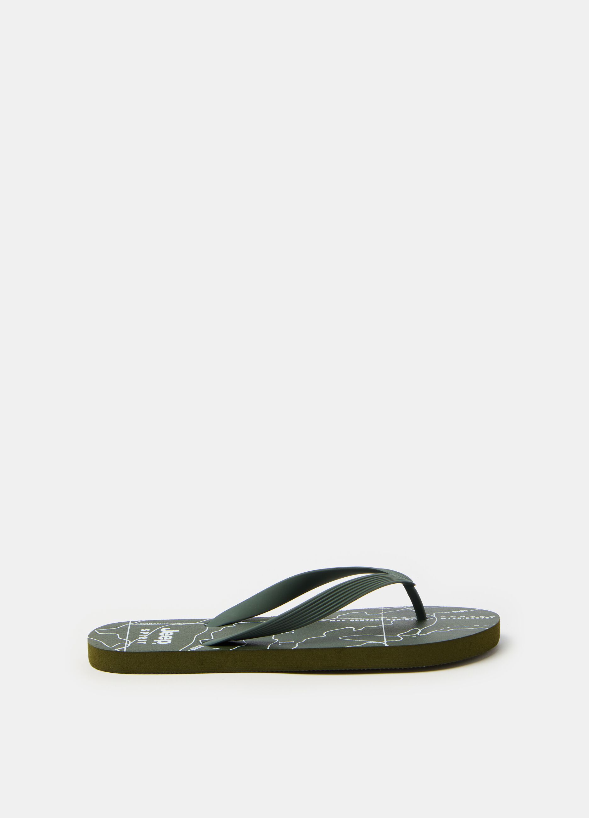 Thong sandals with Jeep Spirit print