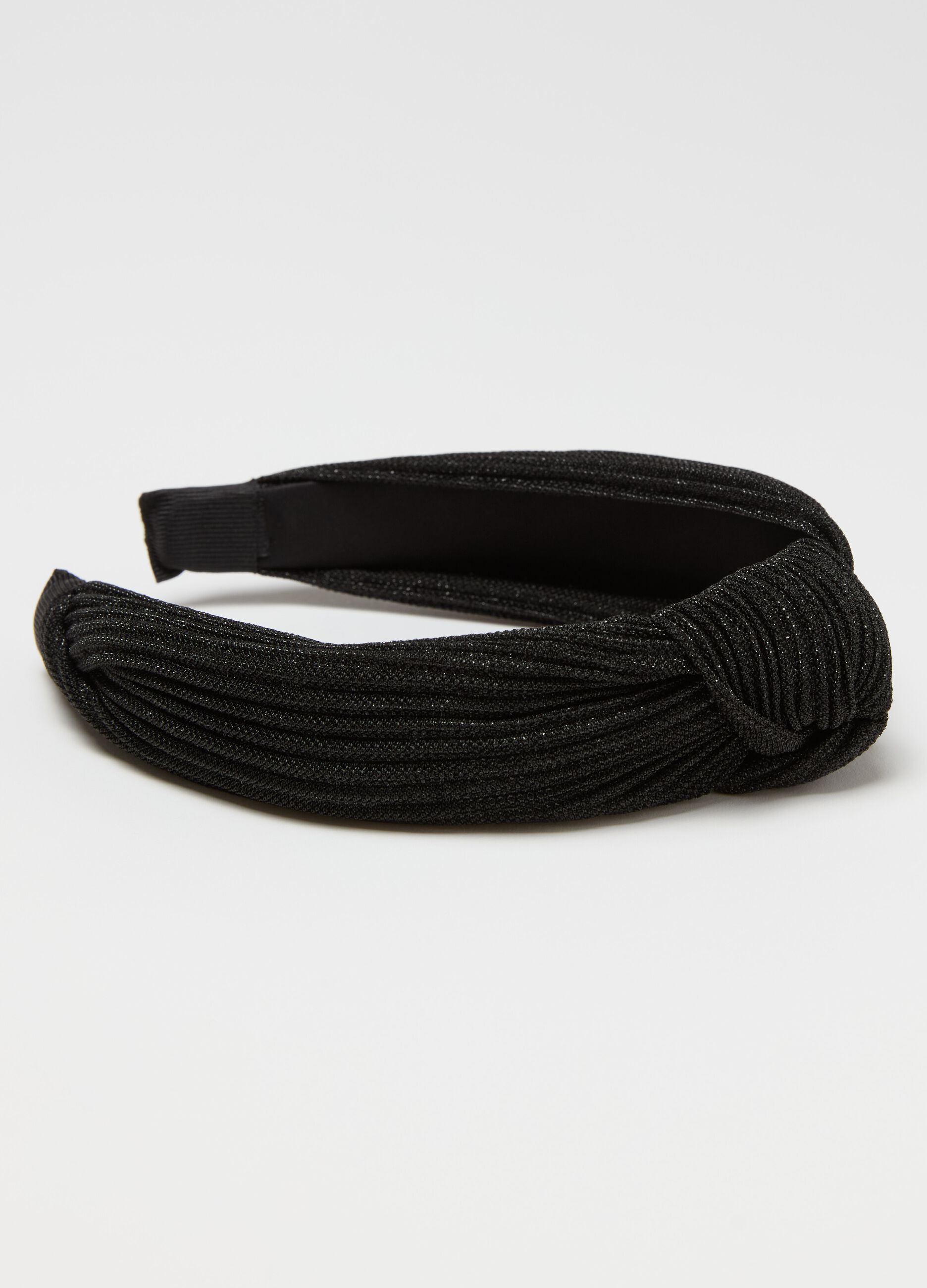 Alice band in lurex with knot