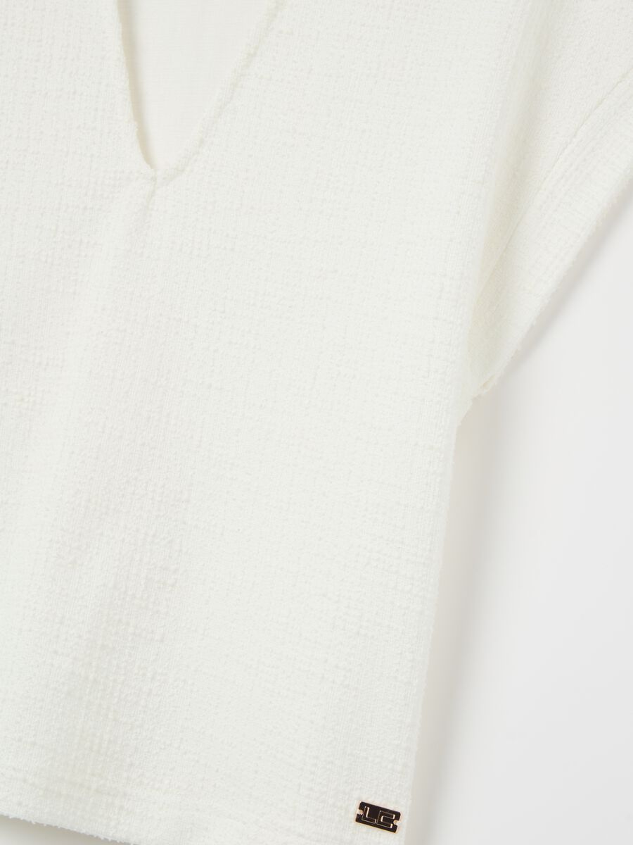 Woven T-shirt with kimono sleeves_5