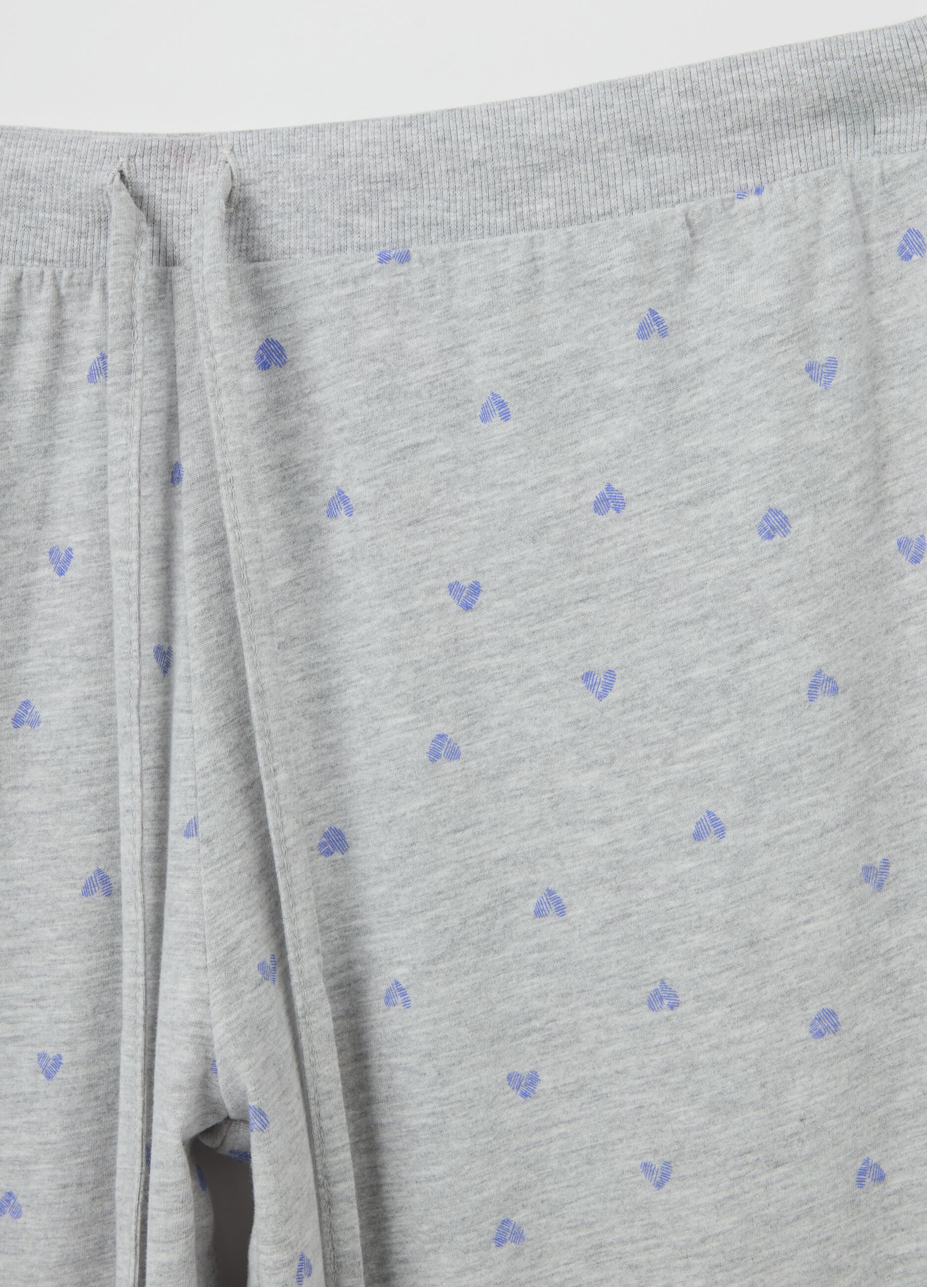 Cotton pyjamas with small hearts print
