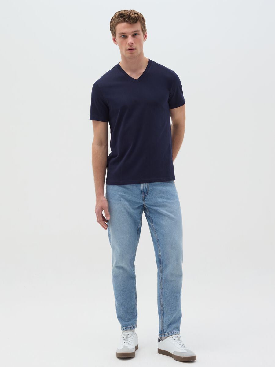 Cotton V-neck T-shirt_1