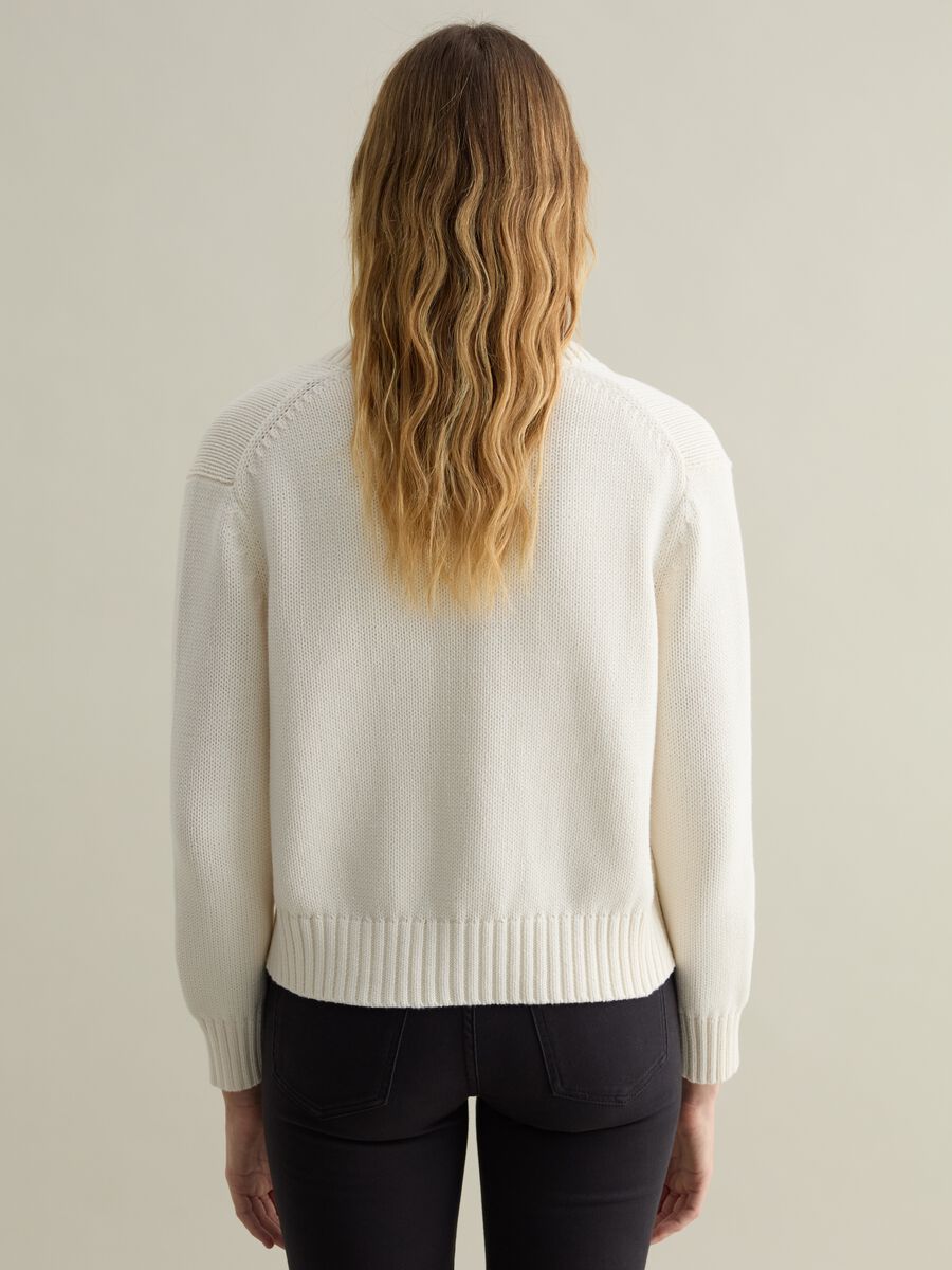 V-neck cotton pullover_2