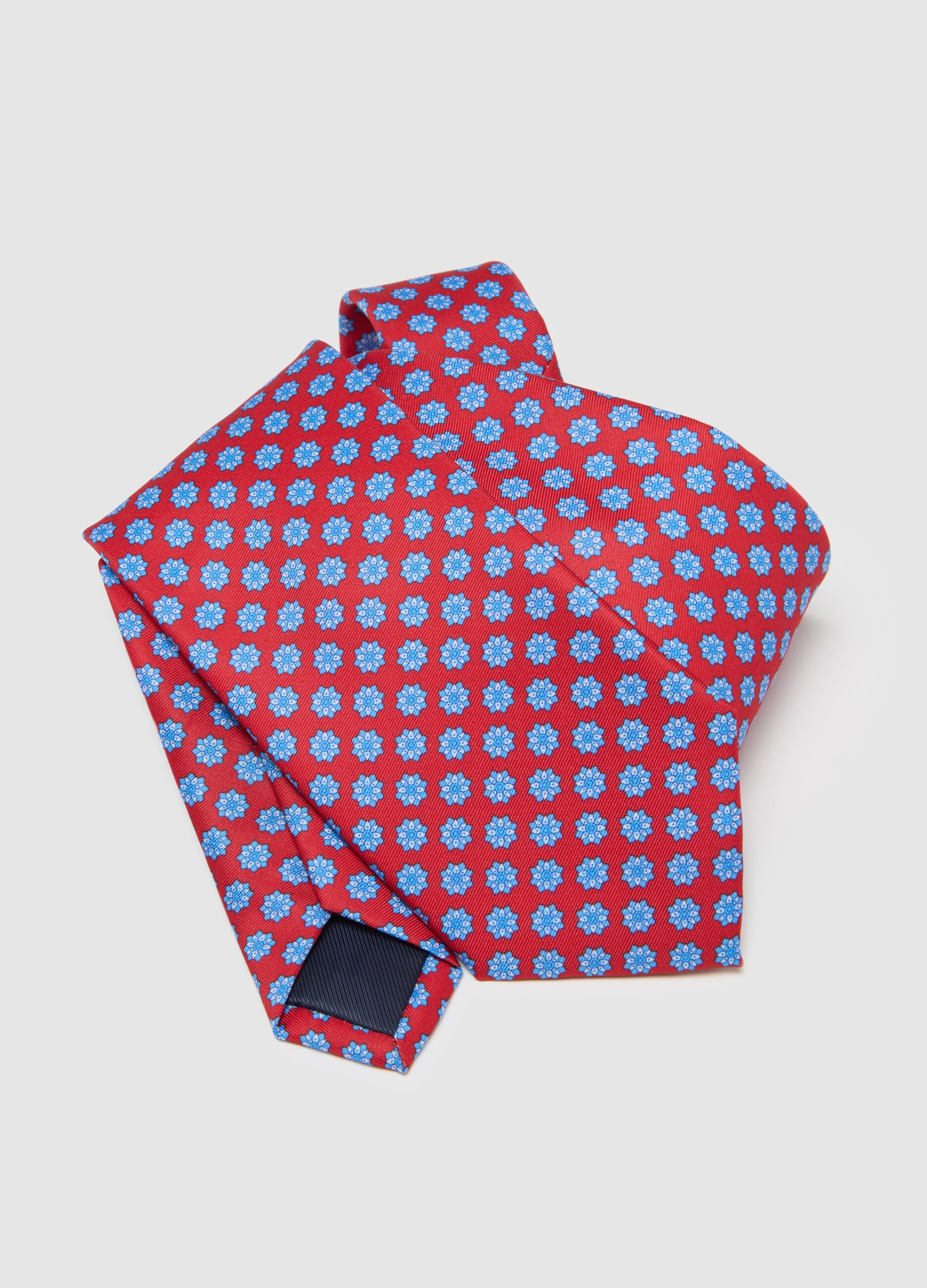 Men's Multicolor Tie with Geometric Pattern