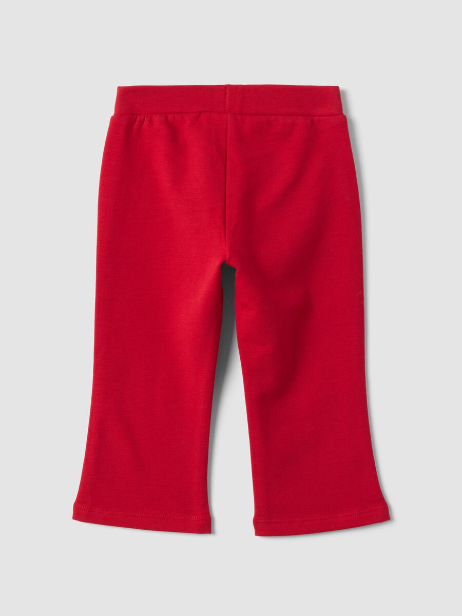 Leggings rossi in cotone elasticizzato_1
