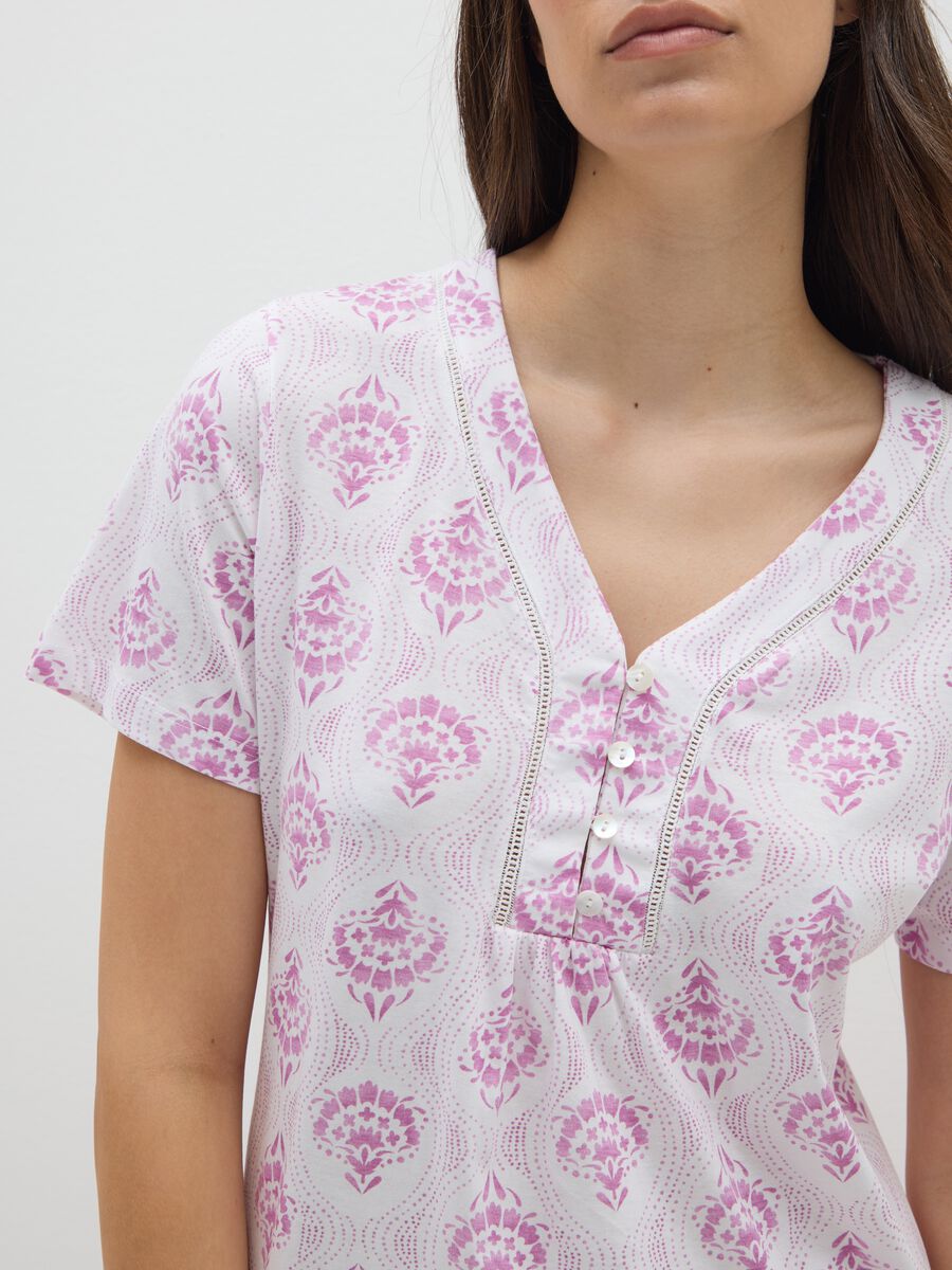 Camicia da notte in puro cotone multicolor_2