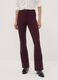 Leggings rossi flare fit in punto Milano di viscosa elasticizzata_1