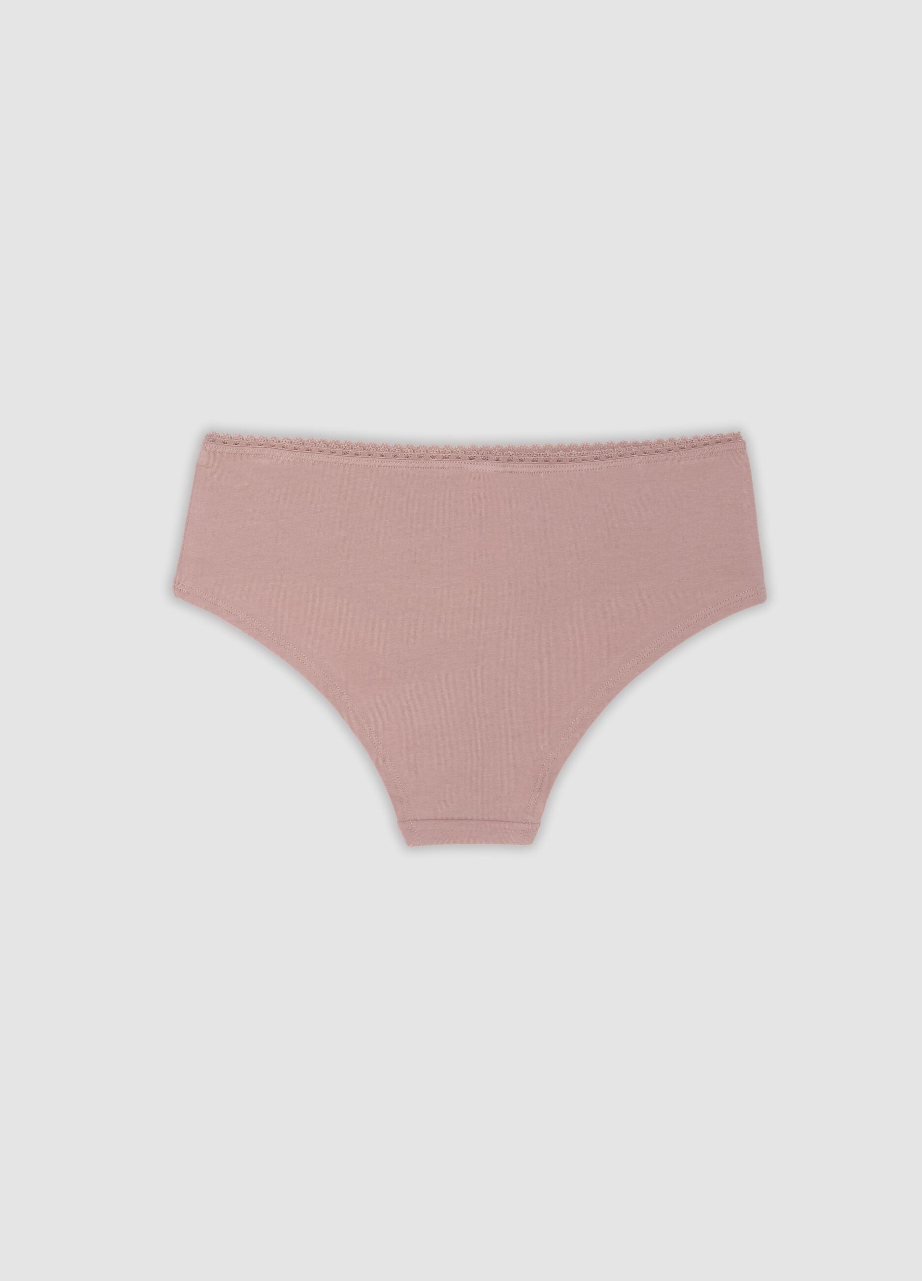 Tripack di slip hipster multicolor in cotone organico elasticizzato