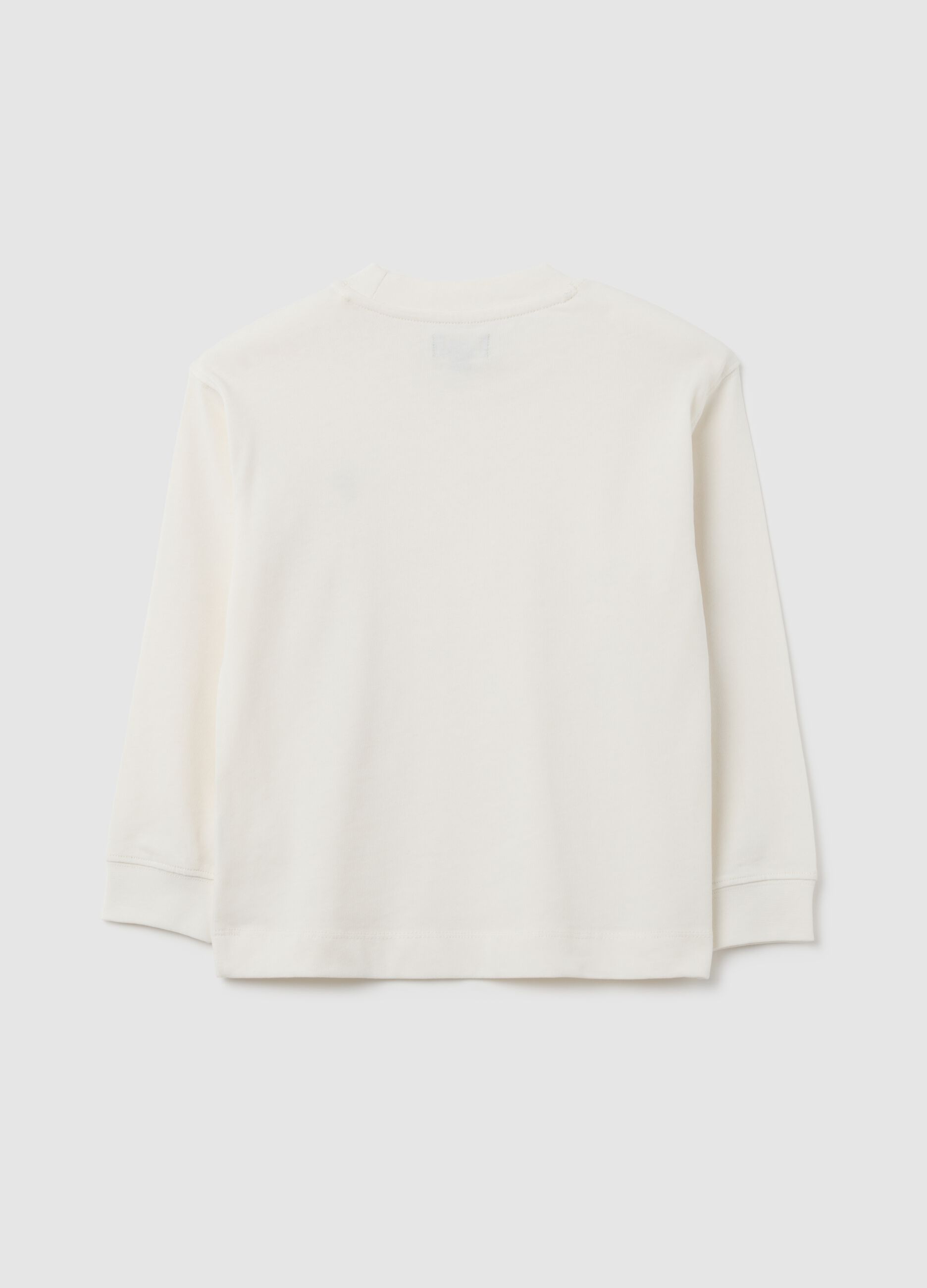 Children's pure cotton white regular fit T-shirt