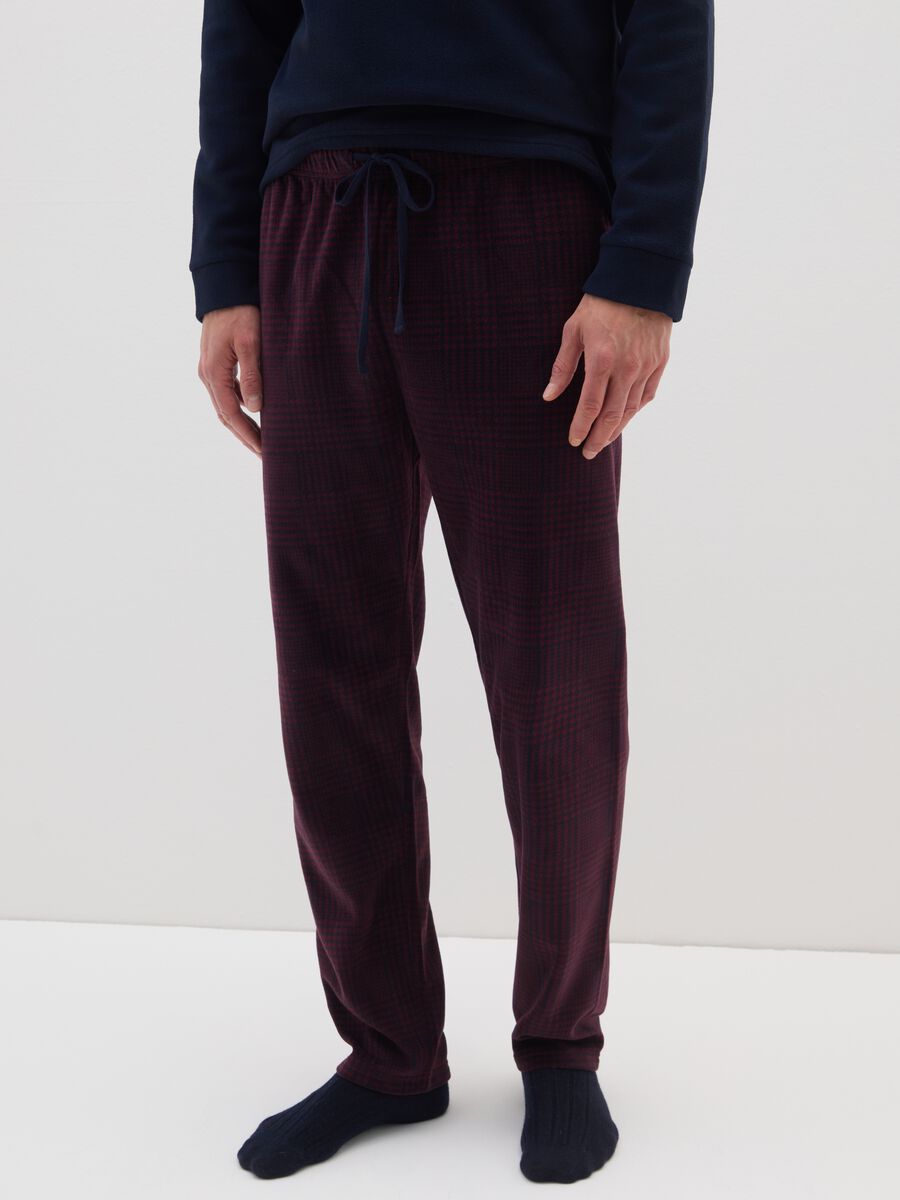 Regular fit blue fleece pyjamas_3