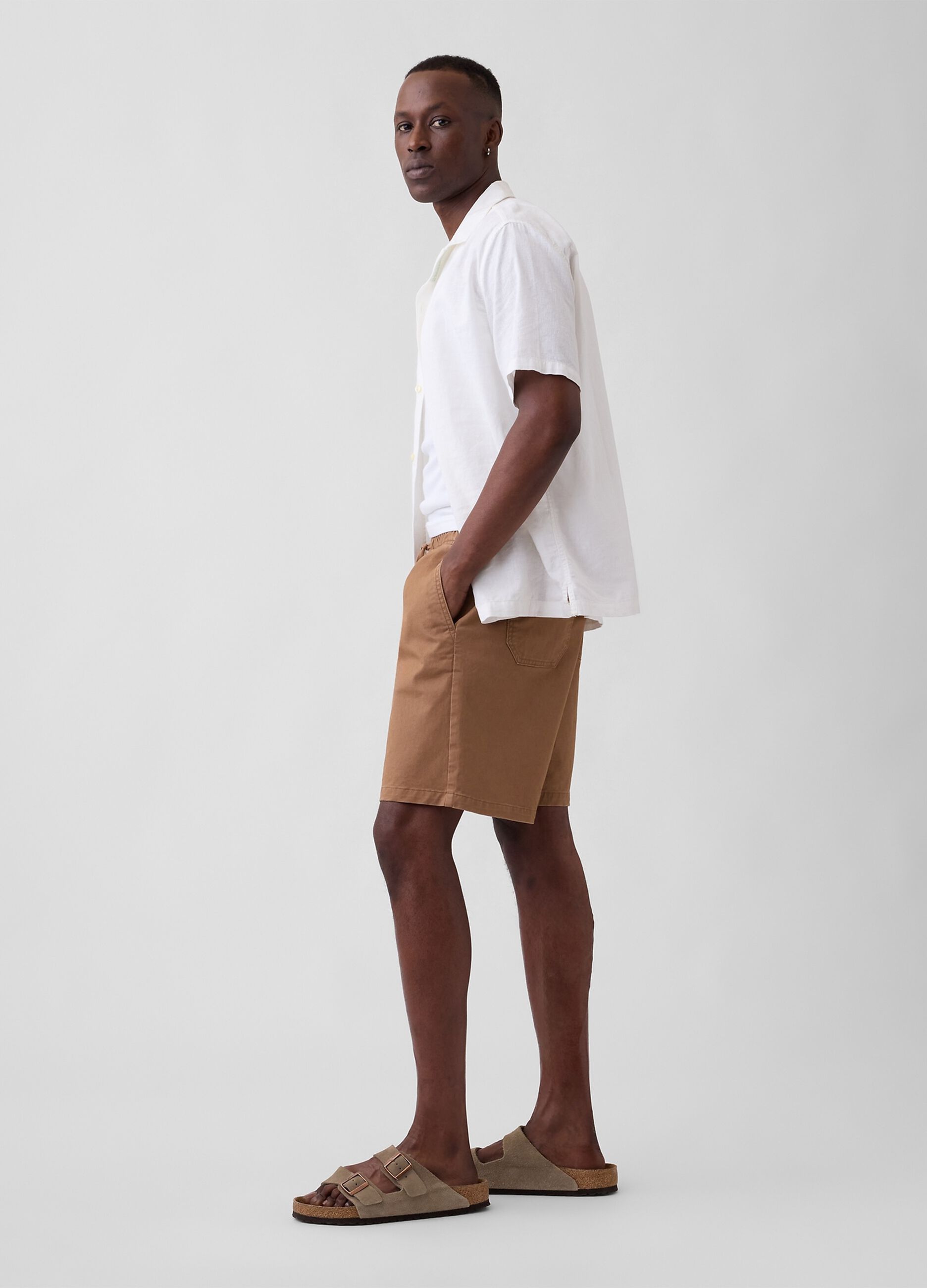 Stretch cotton shorts