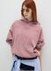 Pink cotton-blend regular fit sweatshirt with lettering_0