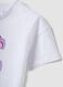 Girls' white pure cotton T-shirt regular fit with print_3