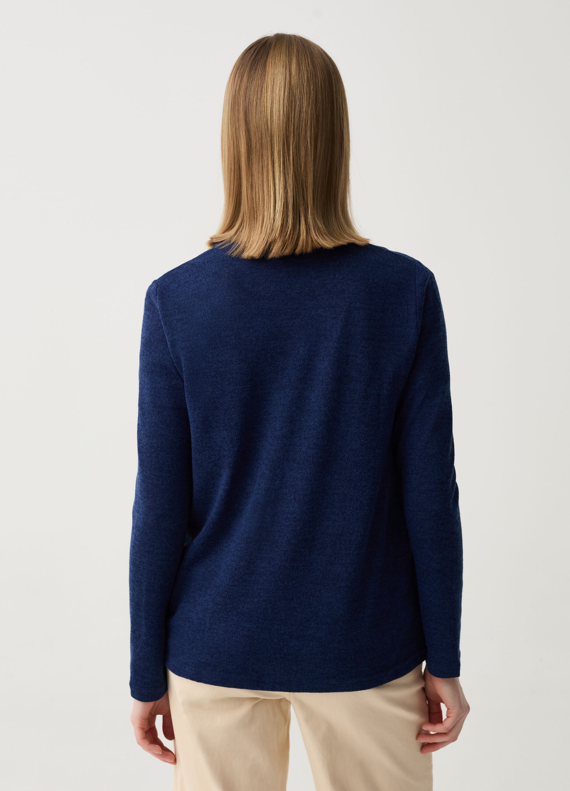 Open mélange cardigan