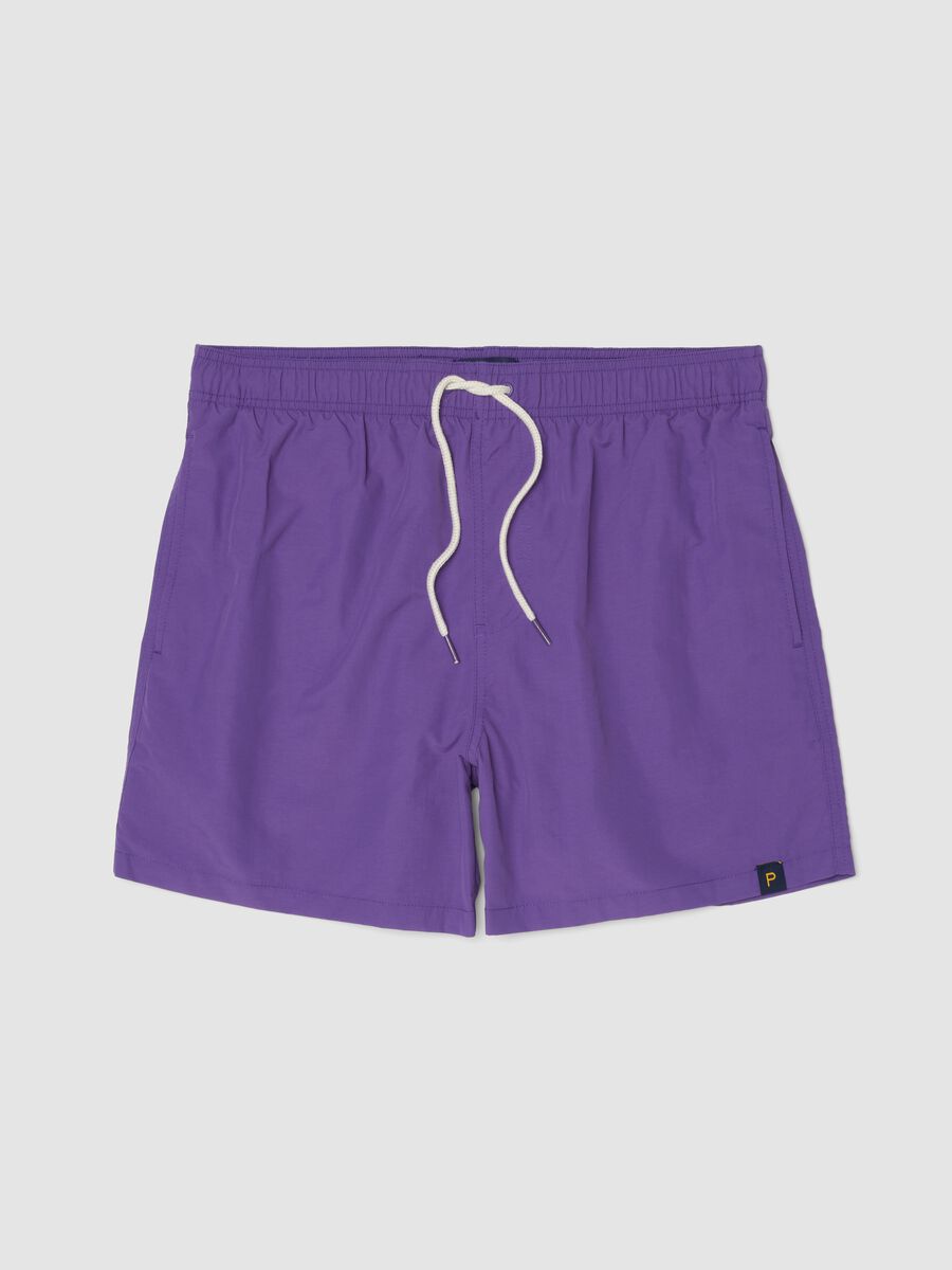 Boxer da mare viola con vita elasticizzata e coulisse_0
