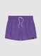 Purple swim shorts with elasticated waistband and drawstring_0