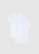 White cotton T-shirt twin pack for children_0