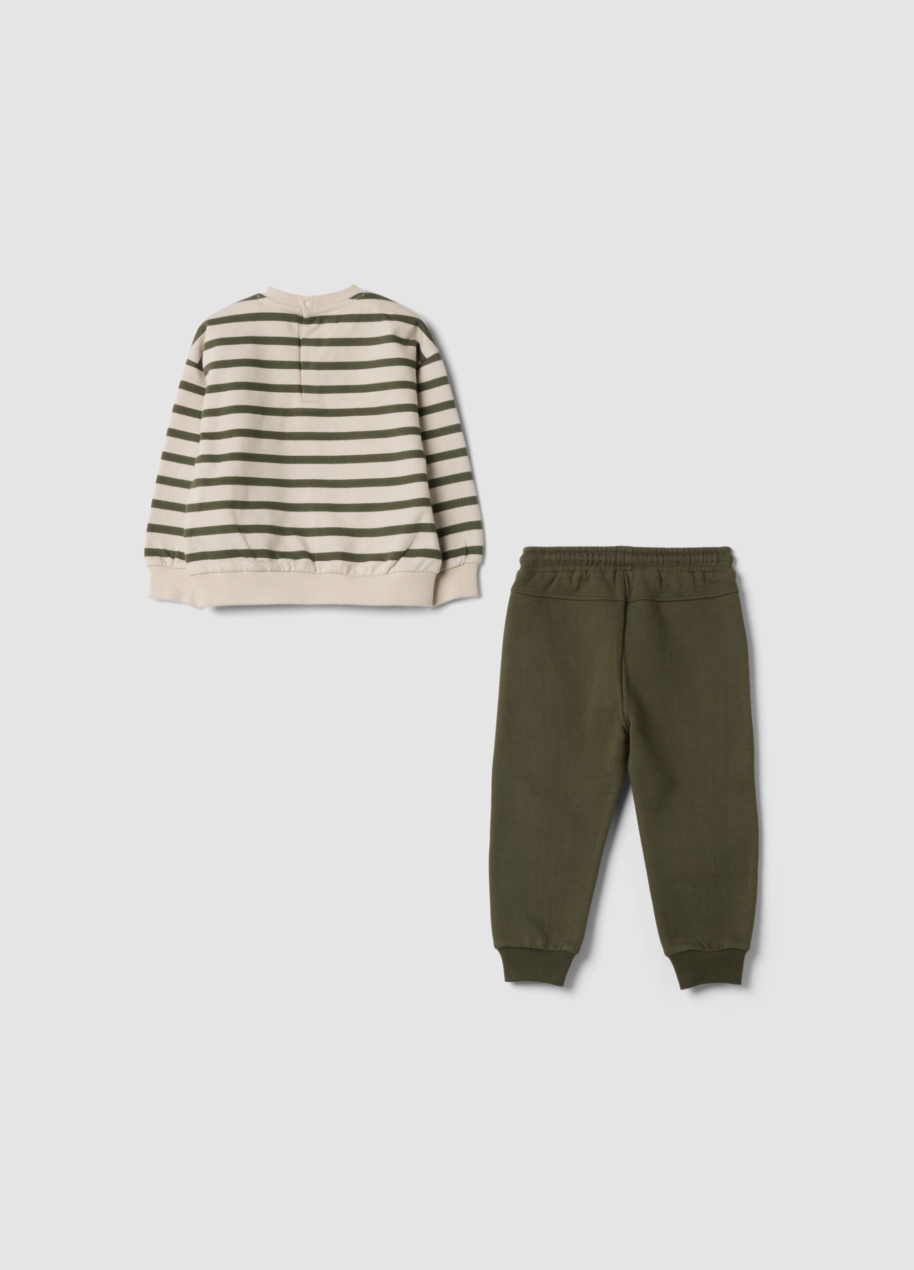 Green pure cotton jogging set with Tom & Jerry print