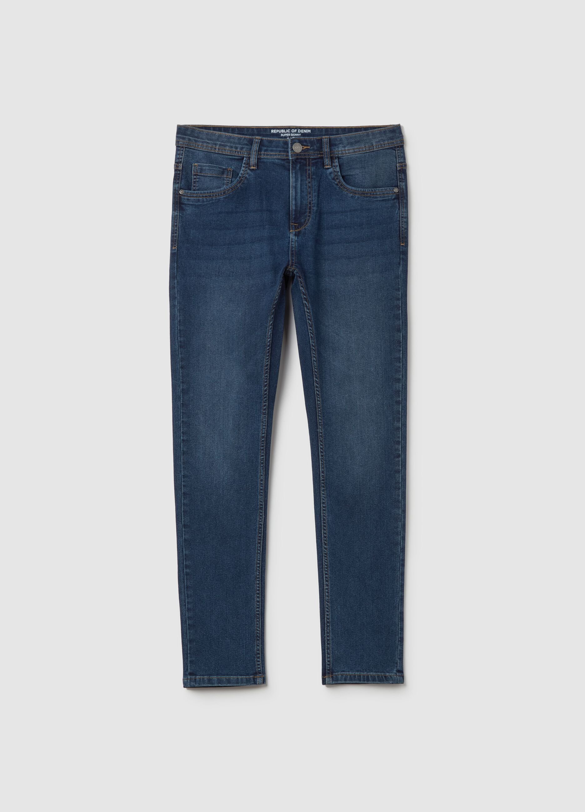 Super-skinny-fit jeans with fading