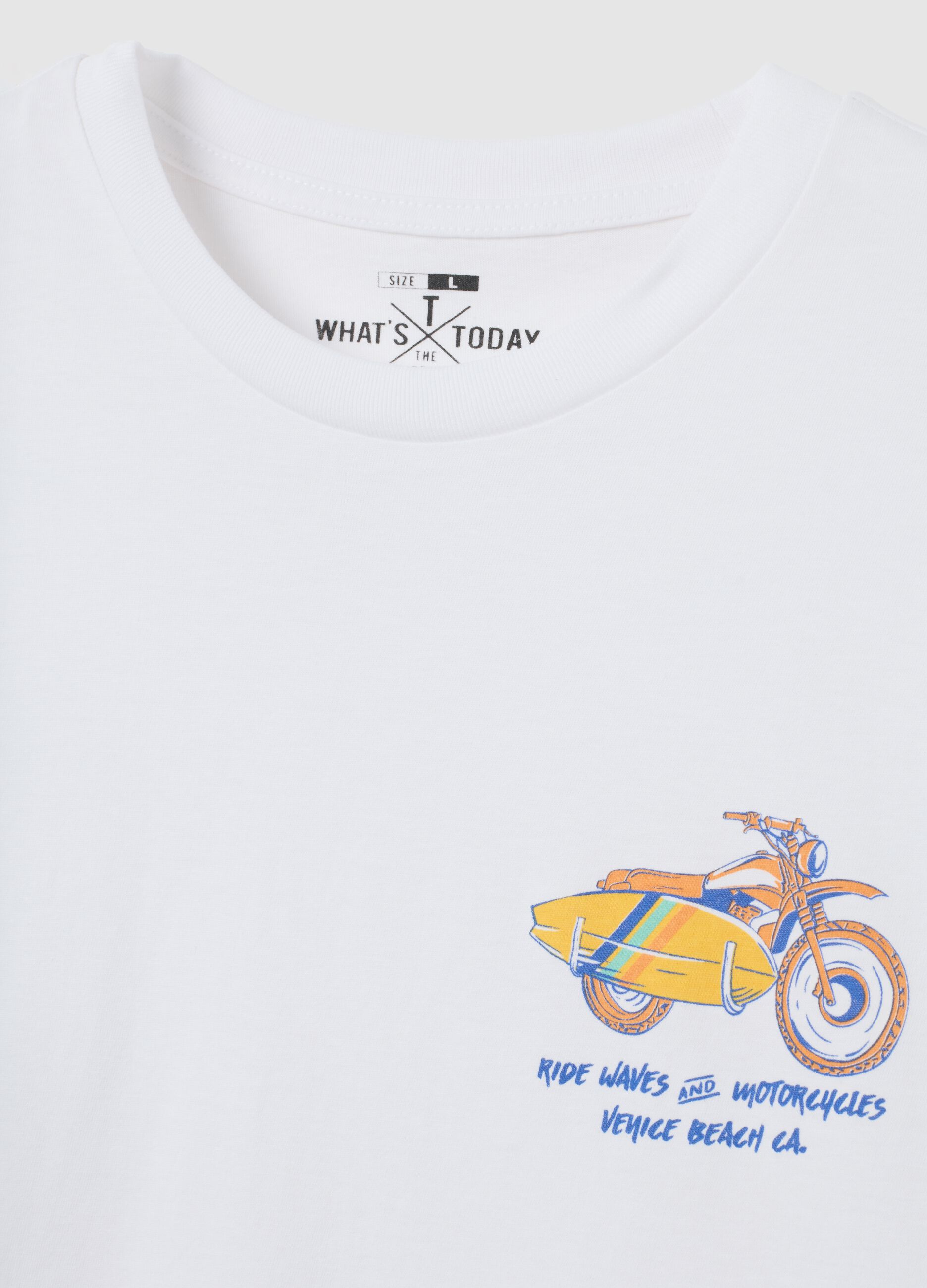 Men's White Pure Cotton T-Shirt Regular Fit