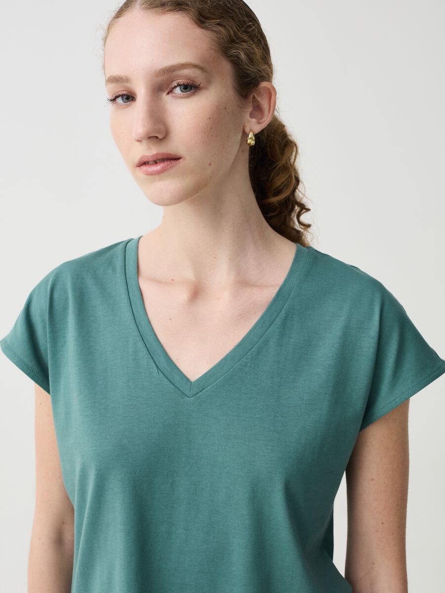 Organic cotton T-shirt with kimono sleeves_0