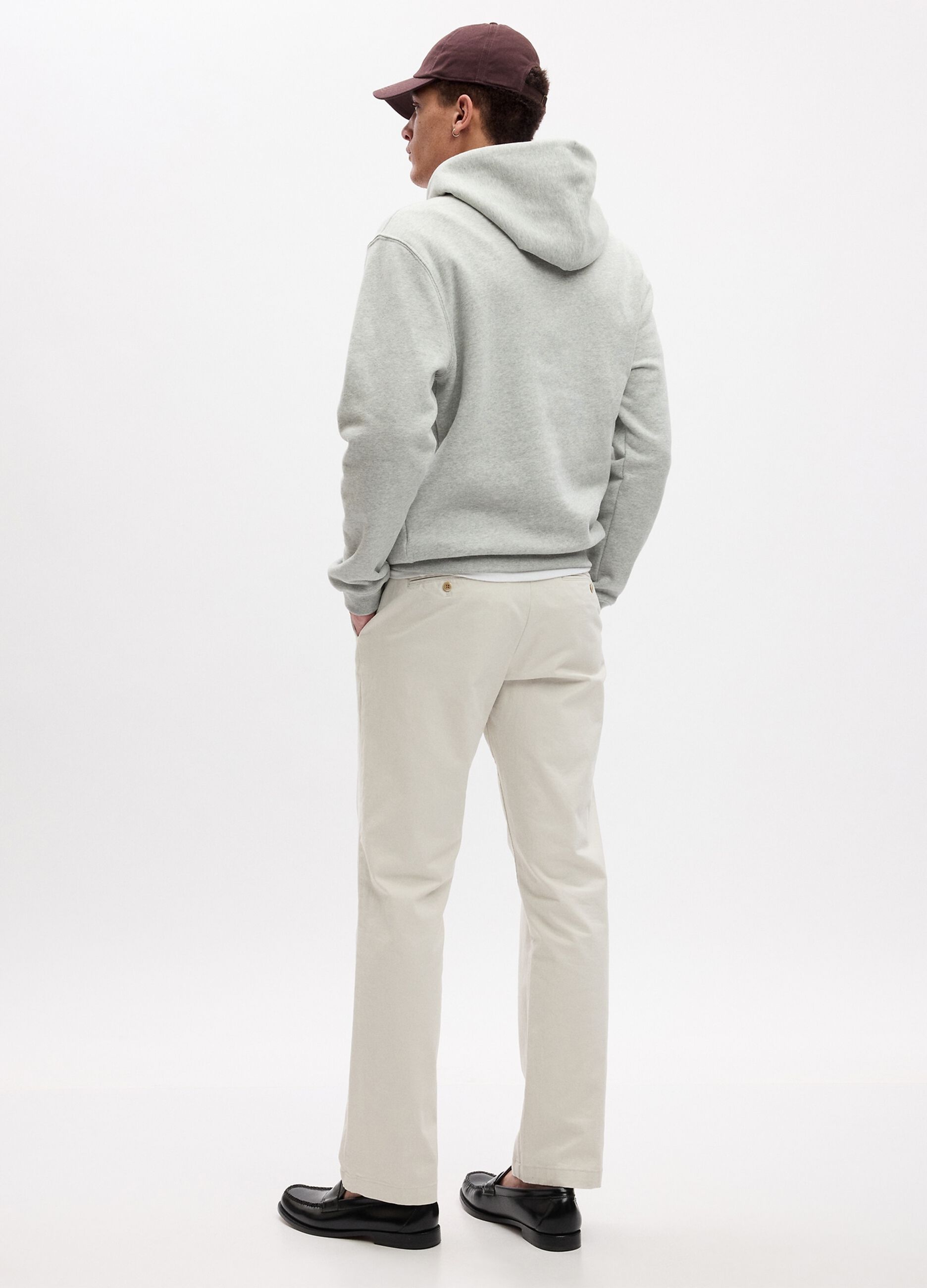 Straight-fit trousers in stretch cotton