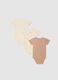 Multicolour short-sleeve bodysuit tripack for infants in pure cotton_1