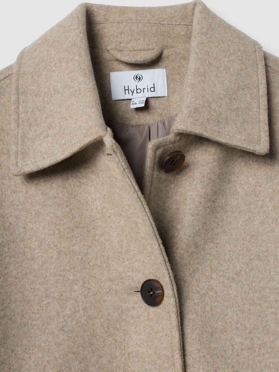Giacca beige regular fit con colletto e bottoni_1