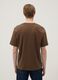 Relaxed Fit Brown The Iconic Tee T-shirt in Pure Cotton_3
