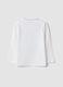 White organic cotton T-shirt with embroidered teddy bear, regular fit_1