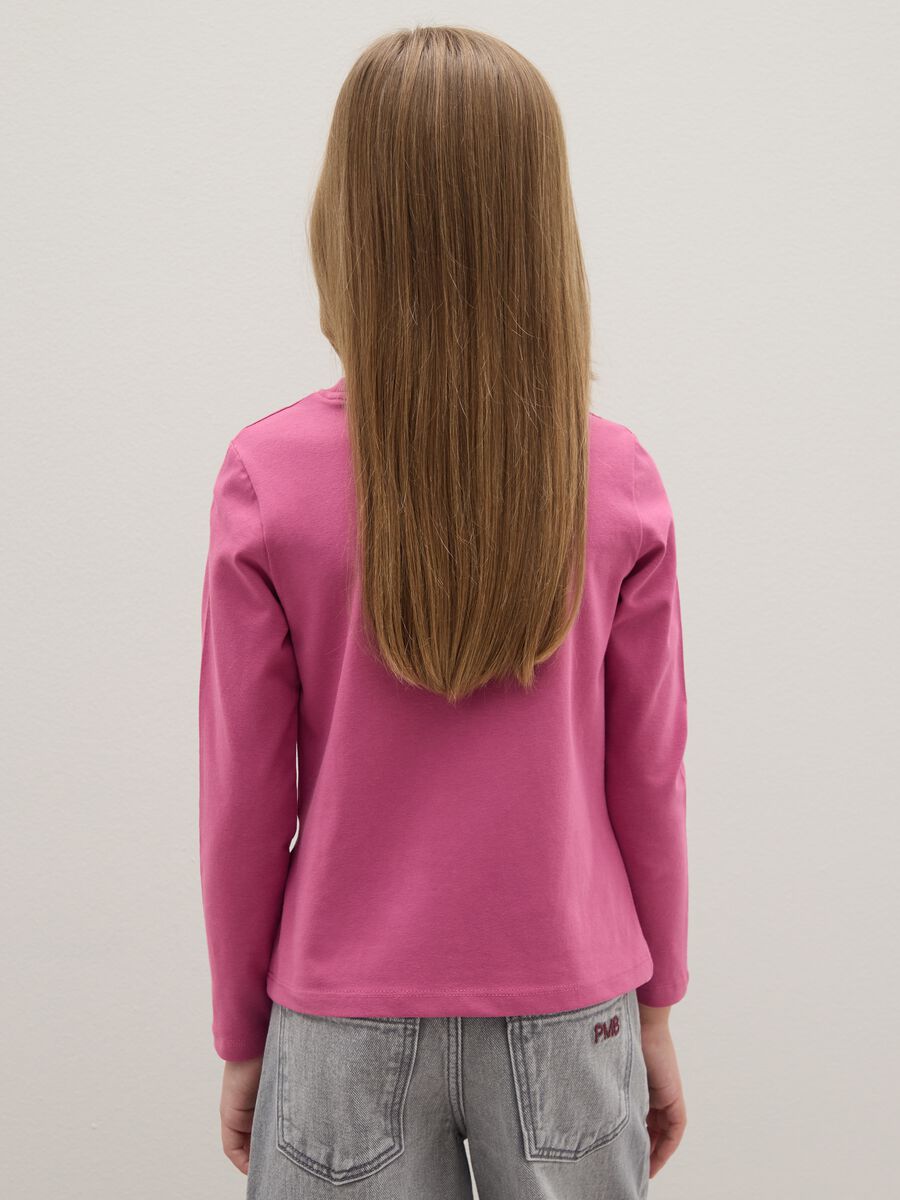 Maglietta da ragazza in cotone elasticizzato multicolor regular fit_1