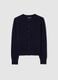 Blue Pure Wool Cardigan Regular Fit_4