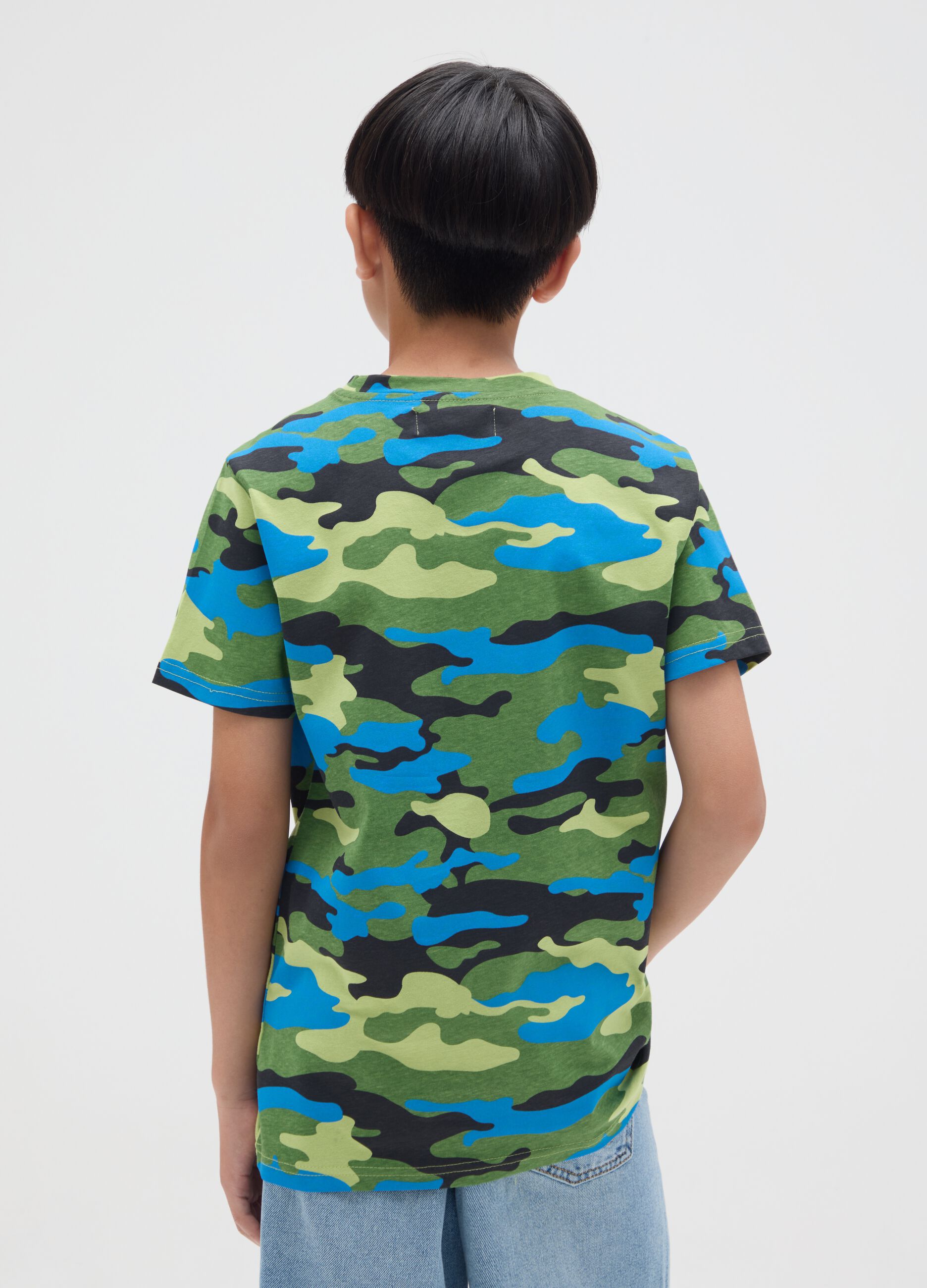 Children's multicolour pure cotton regular fit T-shirt