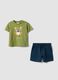 Multicolour pure cotton children's set regular fit with tiger_0
