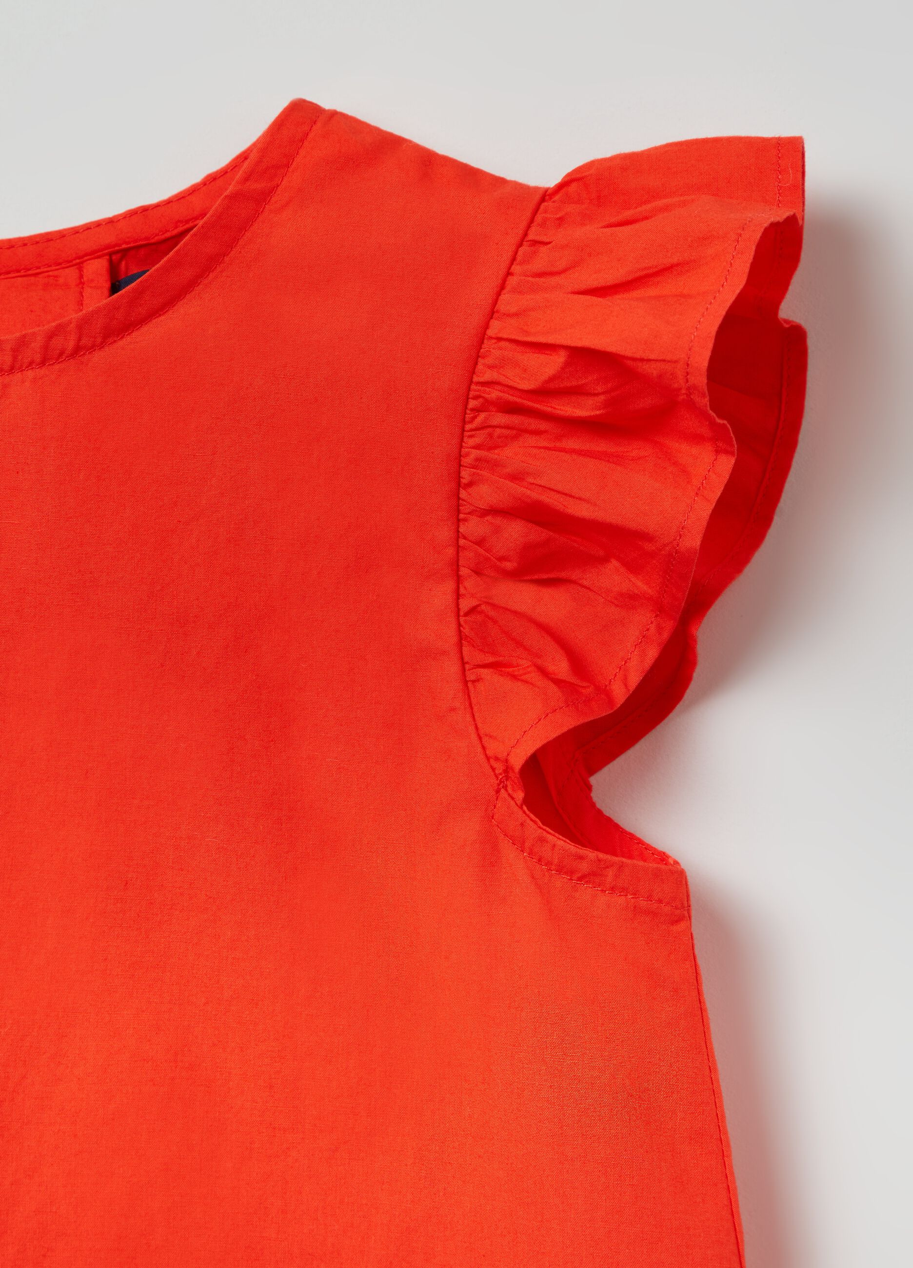 Blusa in cotone con volant_2