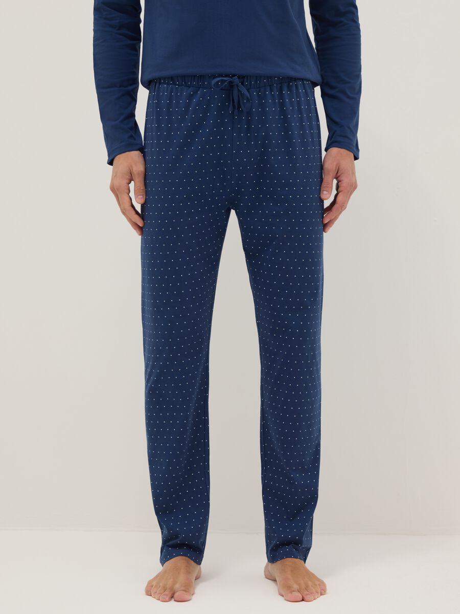 Blue pure cotton pyjamas regular fit_3