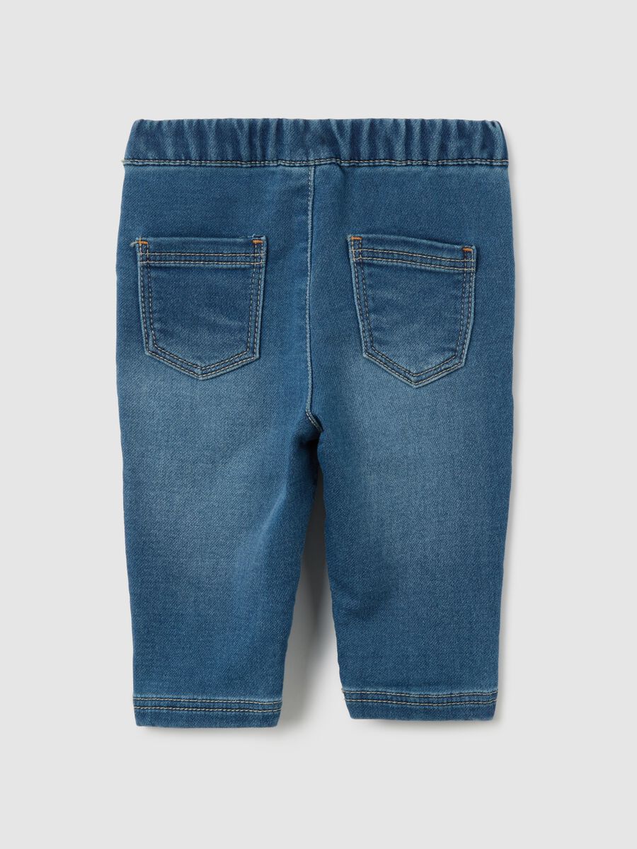 Denim regular fit jogger trousers for children_1