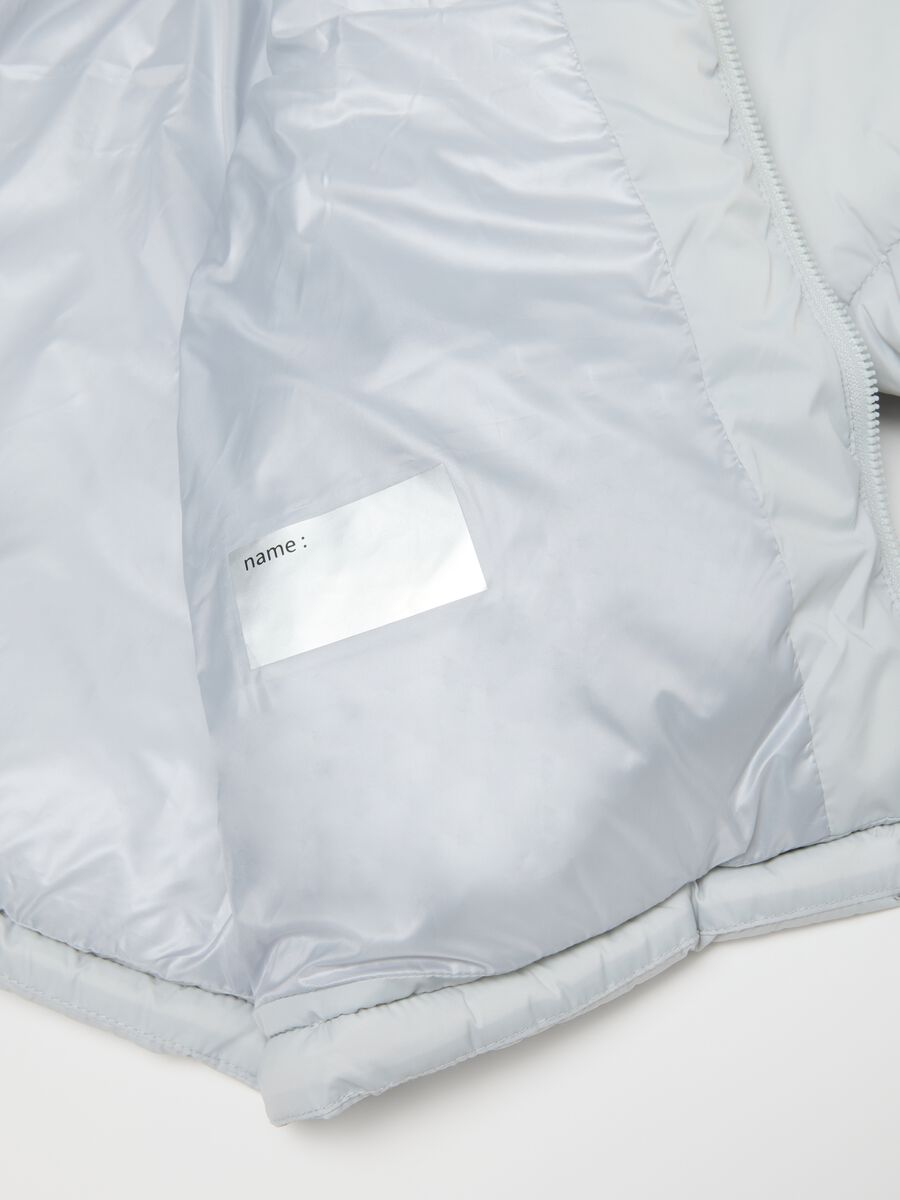 Piumino The Iconic Puffer grigio chiaro da ragazzo con cappuccio_6