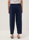 Blue stretch-cotton trousers with elasticated waist_2