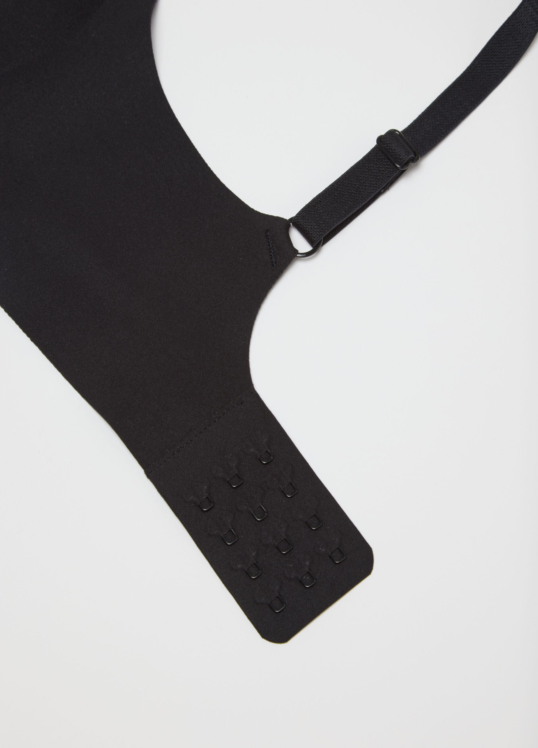 Black Seamless Bra with Removable Padding