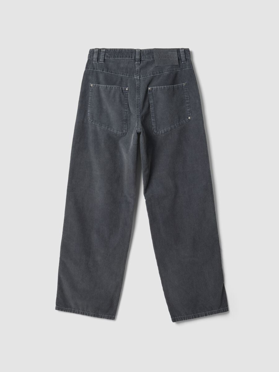 Corduroy Carpernter Pants Washed Grey_1