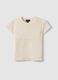 T-shirt in tessuto elasticizzato bianco da bambina regular fit_3