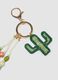 Green cactus and beaded keyring_1