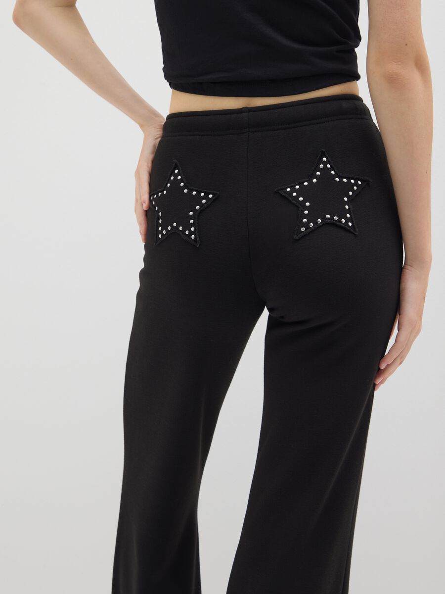 Black flare fit trousers_3