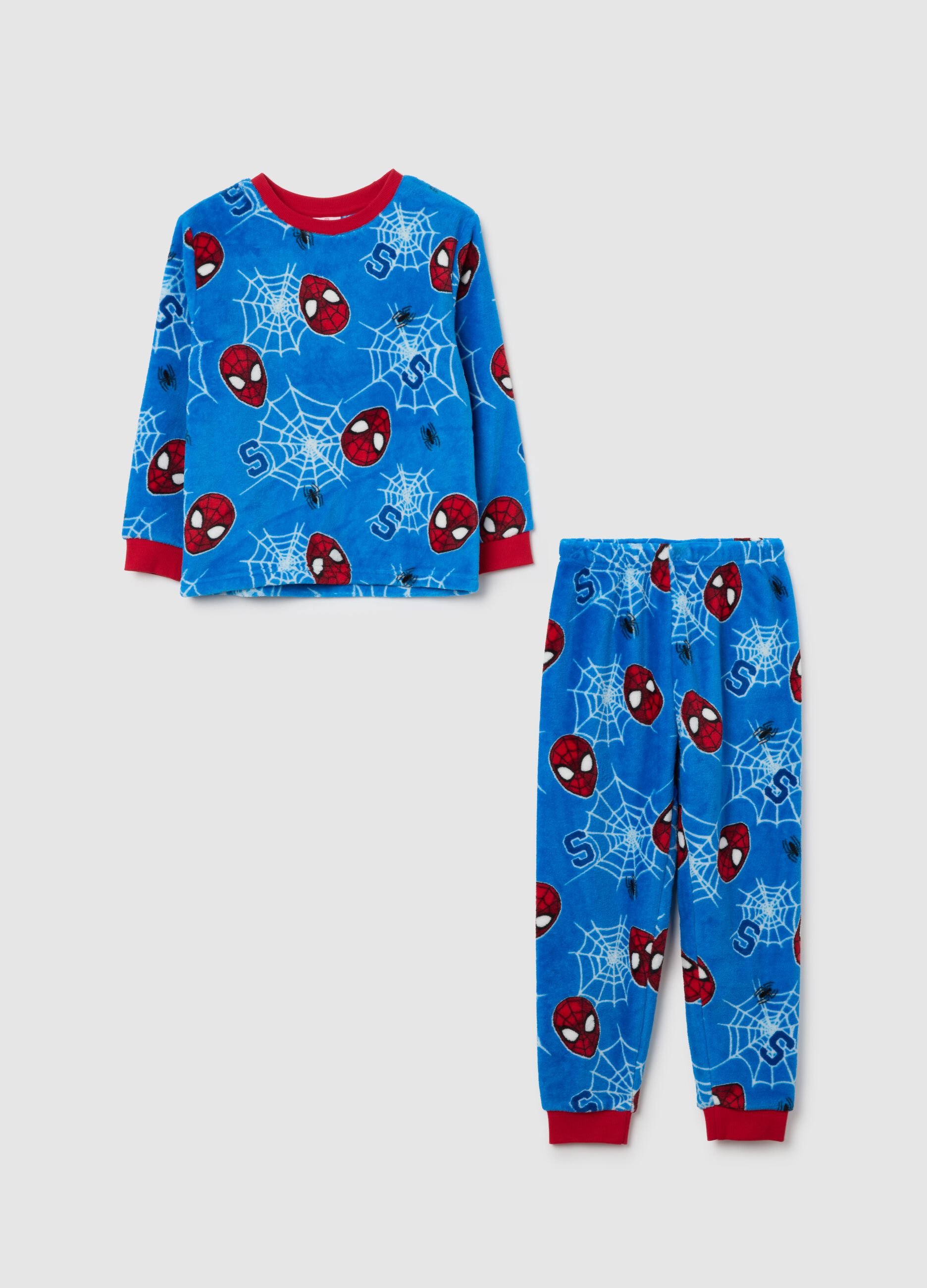 Blue Kids’ Pyjamas with Spider Web Pattern